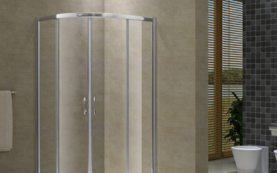 Aspen Clear Shower Door with Base – 38 in x 38 in