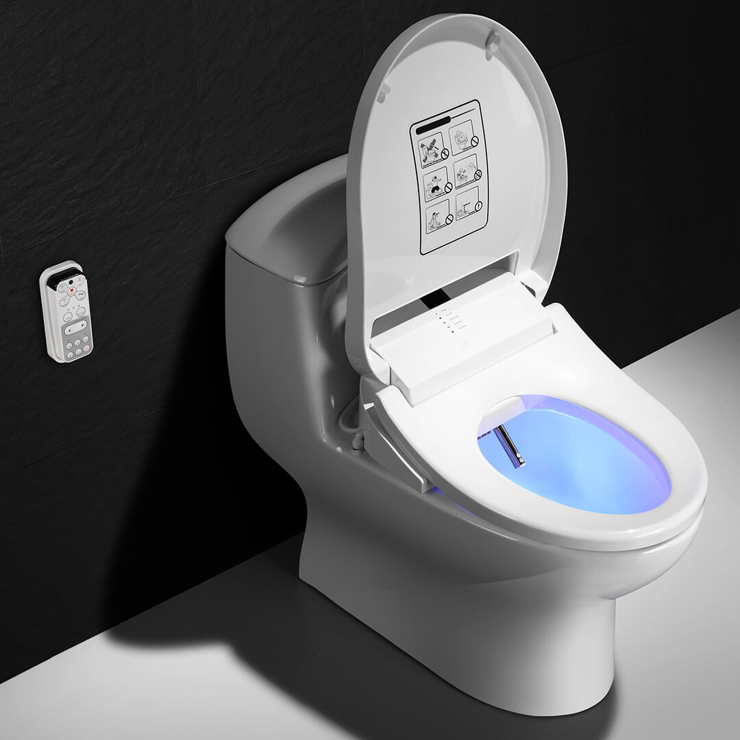 Lunette de WC électrique intelligente – Assise chauffante – Avec douchette  – Nettoyage automatique – Désodorisation des buses – Température réglable –  Massage : : Bricolage
